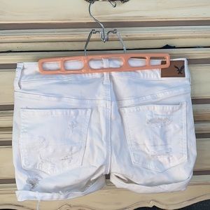 White American eagle jean shorts